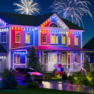 ওয়াল মাউন্টড আউটডোর স্মার্ট ইভ লাইটস আরজিবিআইসি সিসিটি আলোকসজ্জা সিআরআই এবং পিসি এবিএস হাউজিং সহ