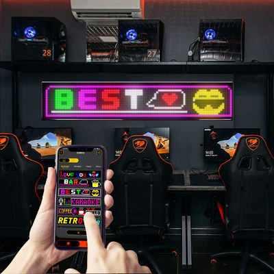 3500 নিট উজ্জ্বলতা LED নমনীয় স্ক্রিন, 16*144 পিক্সেল আকারের ম্যাট্রিক্স প্যানেল, অ্যাপ কন্ট্রোল / রিমোট / ব্লুটুথ