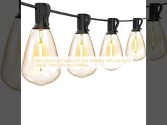 প্যাটিও লাইট এবং এসি 110V/220V ইনপুট ভোল্টেজ দিয়ে আপনার বিবাহের একটি স্পর্শ যোগ করুন